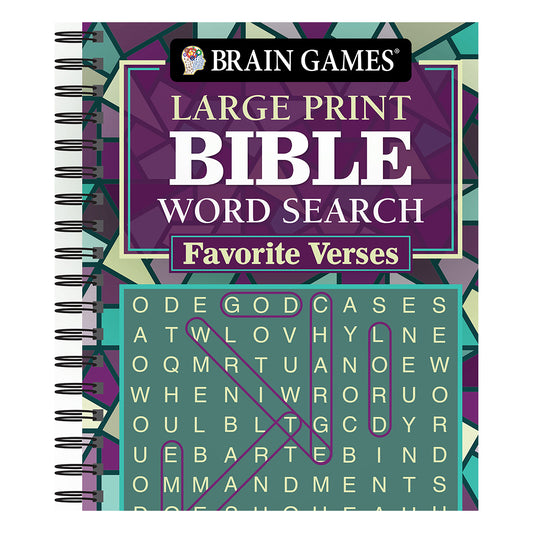 Brain Games  Large Print Bible Word Search Favorite Verses