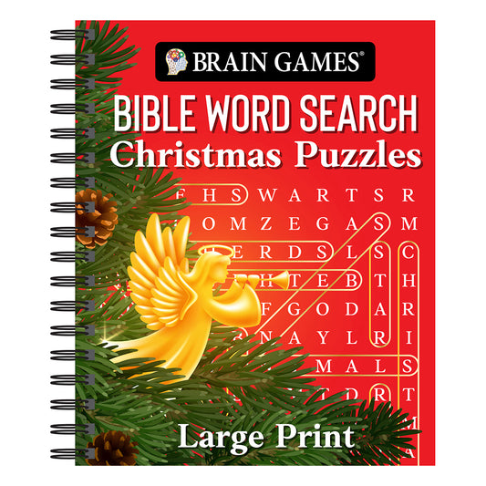 Brain Games  Bible Word Search Christmas Puzzles  Large Print