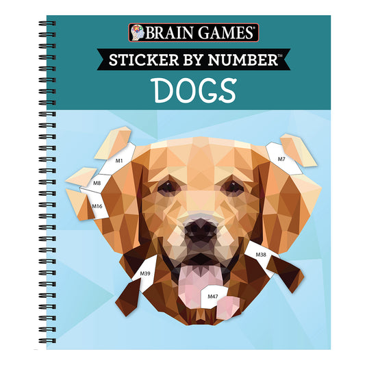 Brain Games  Sticker by Number Dogs 28 Images to Sticker
