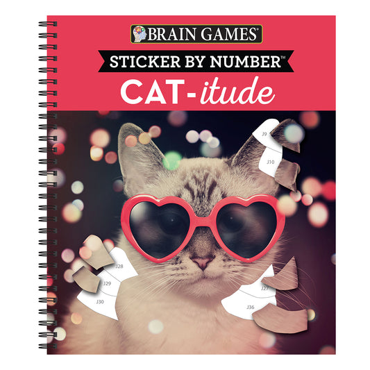 Brain Games - Sticker by Number: Animals - 2 Books in 1 (42 Images