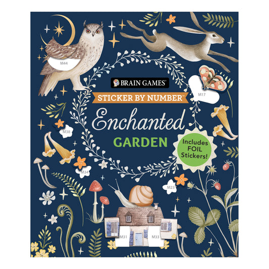 Brain Games - Sticker by Number: Enchanted Garden