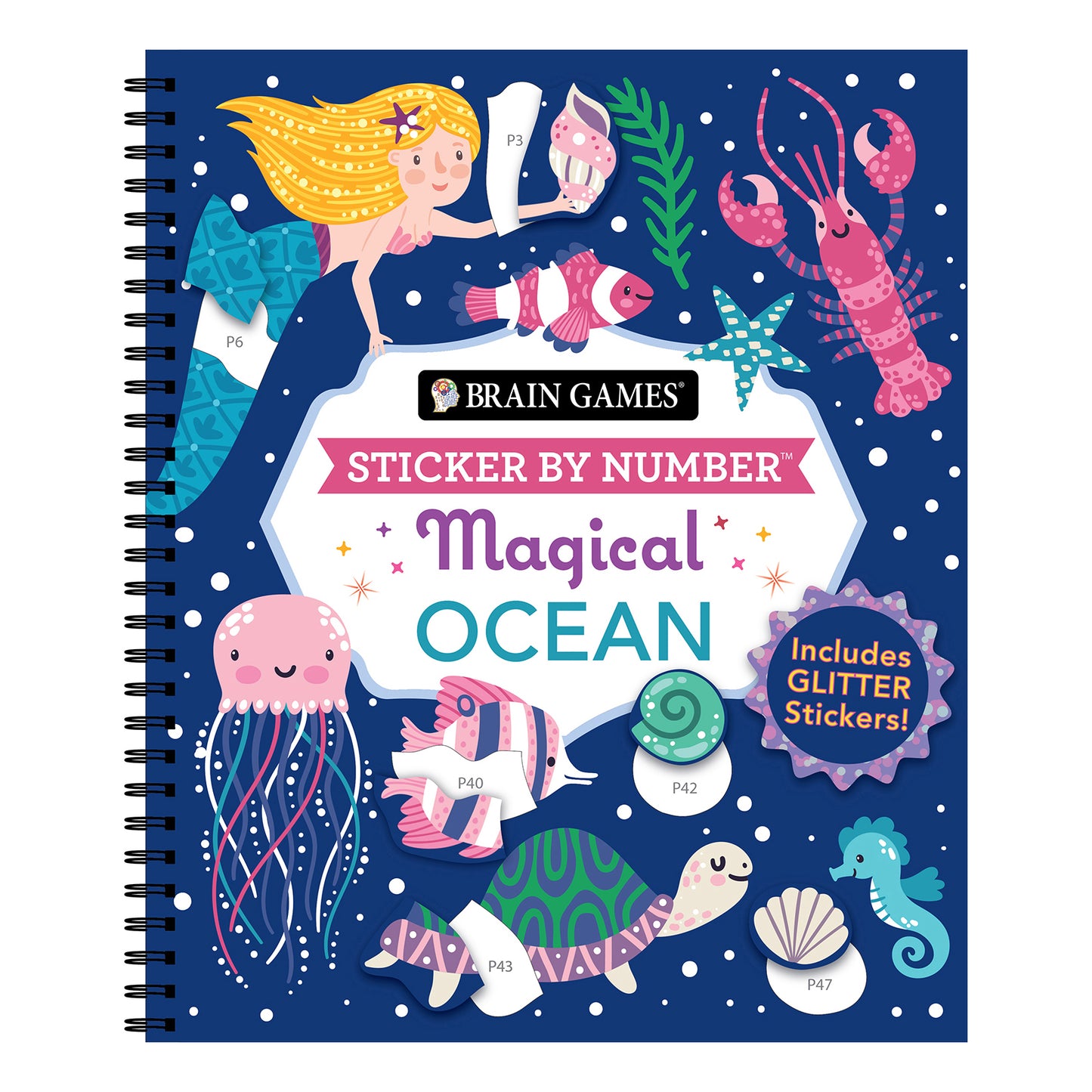 Brain Games Sticker by Number Magical Ocean pilbooks