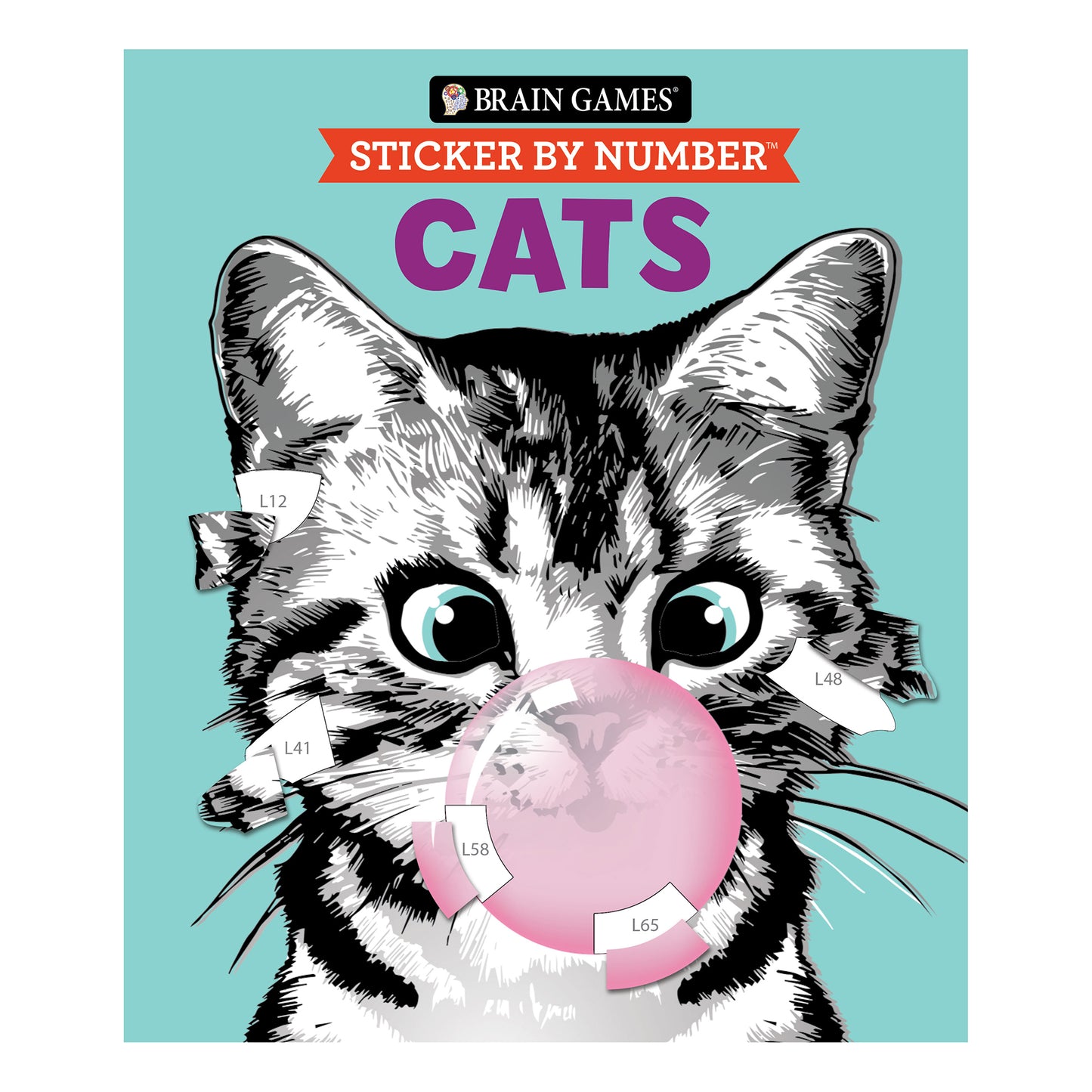 Brain Games Sticker by Number Cats