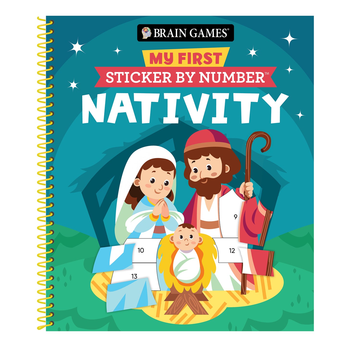 Brain Games  My First Sticker by Number Nativity