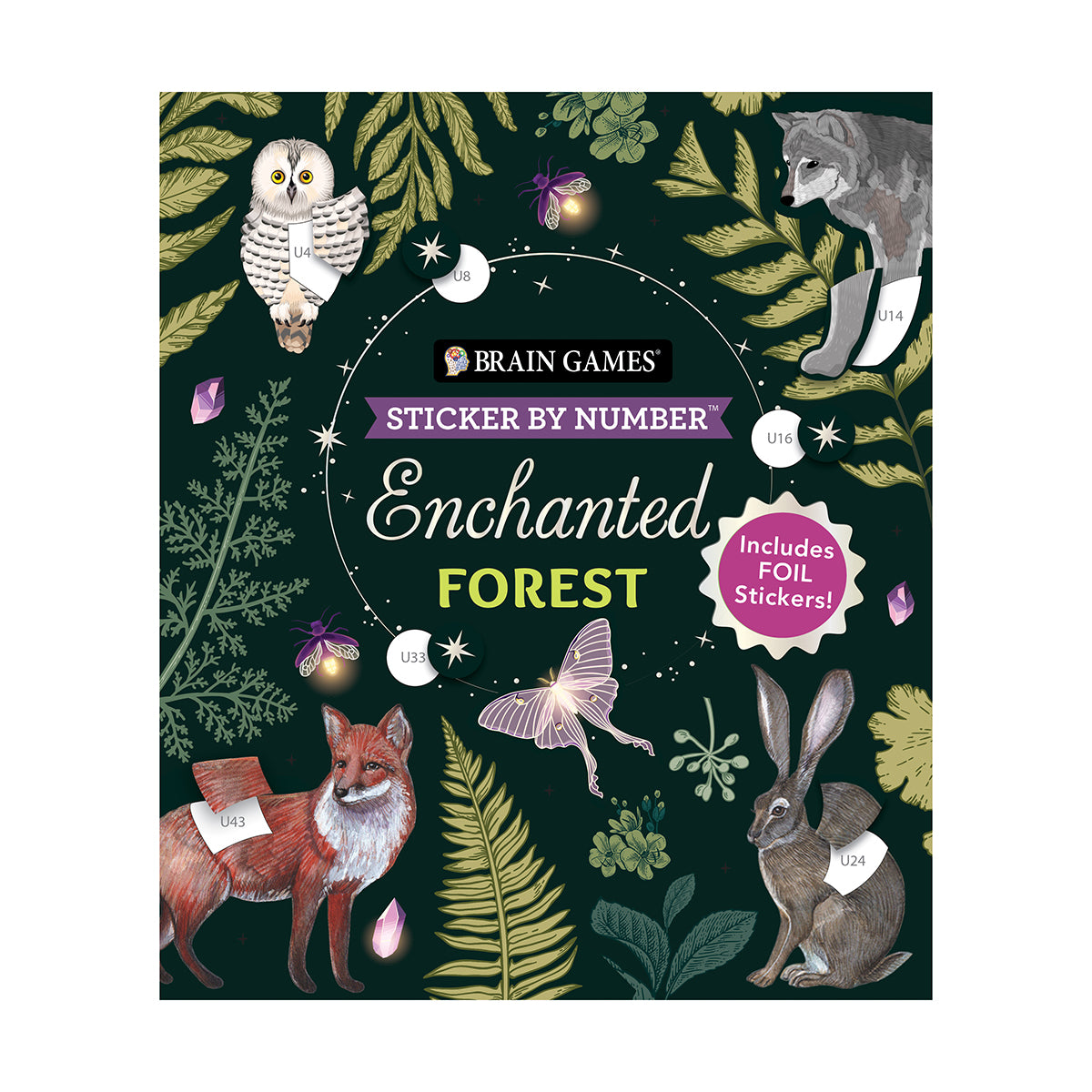 Brain Games Sticker by Number Enchanted Forest 24 Images to Sticker