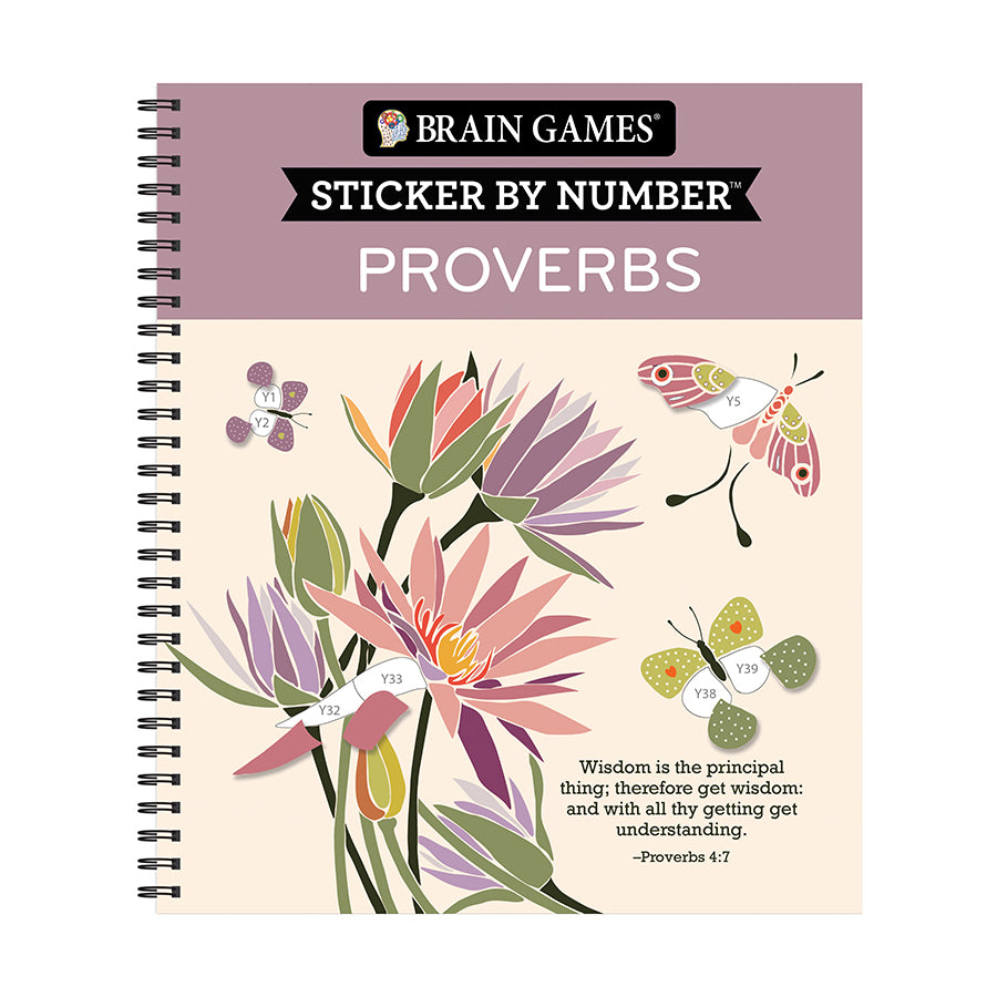 Brain Games Sticker by Number Proverbs – pilbooks