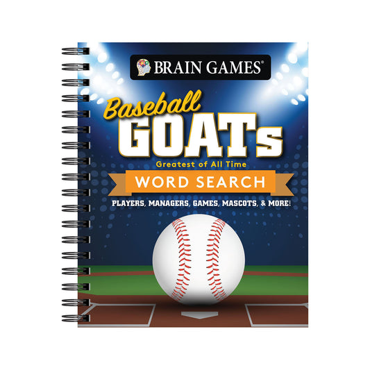 Brain Games Baseball GOATs Greatest of All Time Word Search