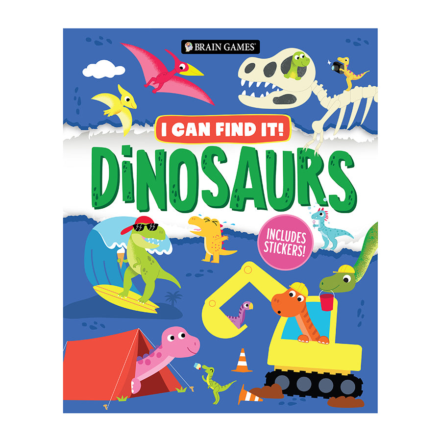 Brain Games I Can Find It Dinosaurs  Includes Stickers