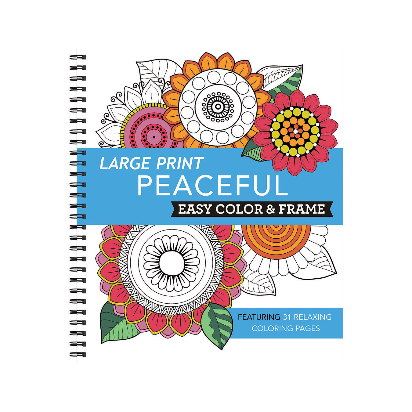 Large Print Easy Color & Frame Peaceful – pilbooks