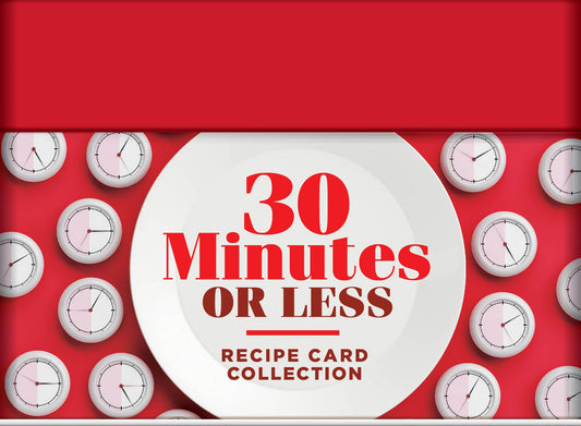 30 Minutes or Less Recipe Card Collection Tin | 72 Recipe Cards + 28 Blank Recipe Cards to Write Your Own Recipes + 5 Tabbed Section