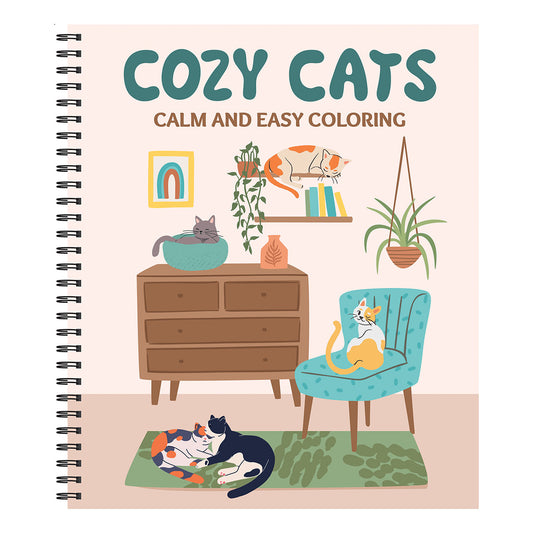 Calm and Easy Coloring Cozy Cats