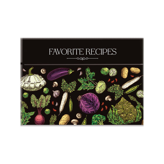 Recipe Card Collection Tin - Favorite Recipes (Vintage Vegetables) - 50 Recipe Cards With Pictures + 50 Blank Cards to Write in Your Own Recipes