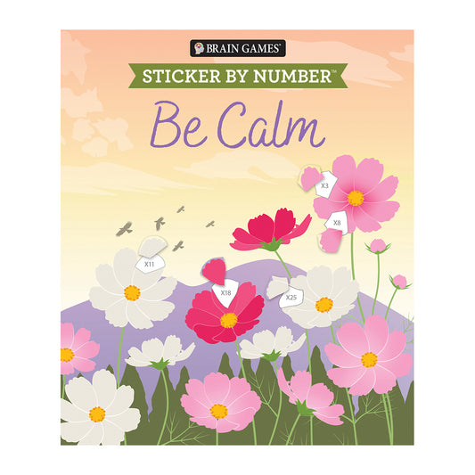 Brain Games - Sticker by Number: Be Calm (28 Images to Sticker)