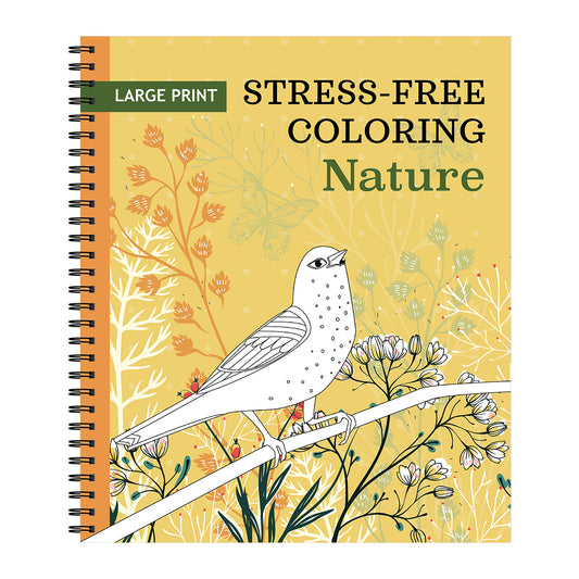 Large Print Stress-Free Coloring: Nature