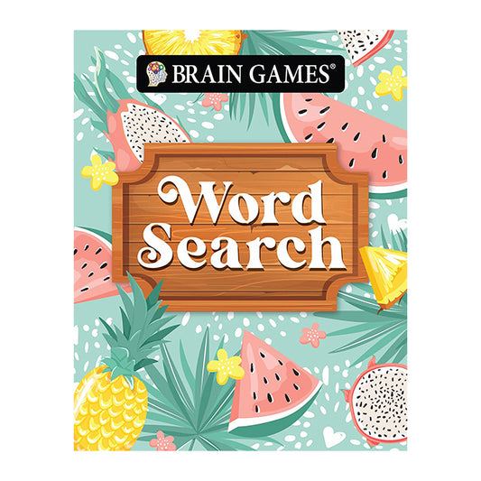 Brain Games - Take Along - Word Search - Summer-Themed Fruit Design | Portable Puzzle Book