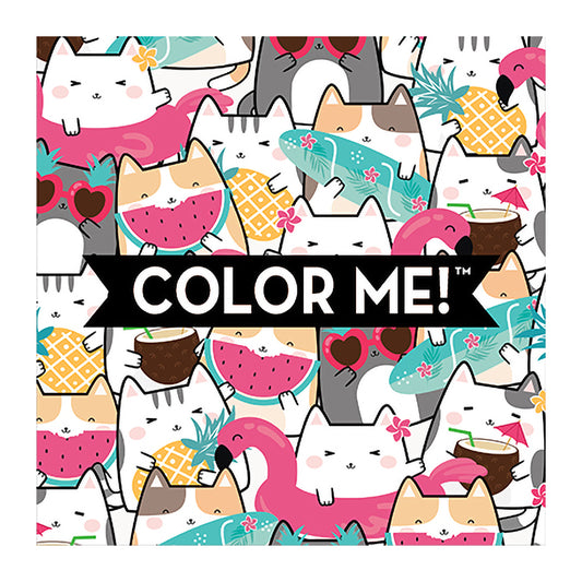 Color Me! Cats - Keepsake Coloring Books Compact Edition with Cat Quotes | 7x7 Inches | Portable Coloring Book for Beach & Summer Fun, Cat Lovers, Adults & All Ages
