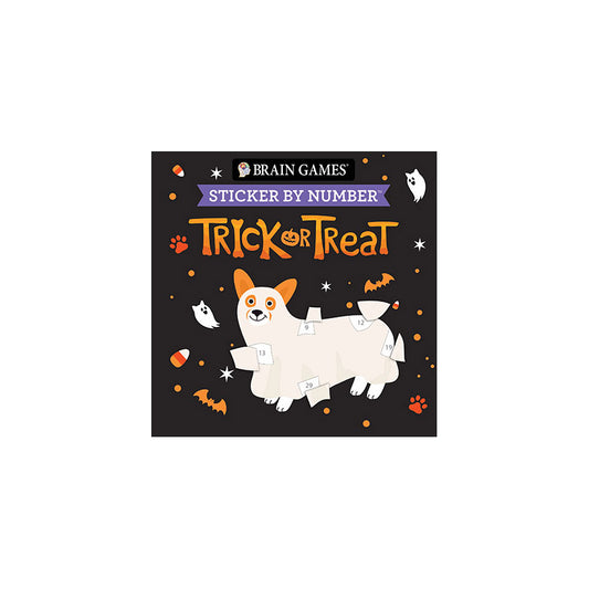 Brain Games Sticker by Number Trick or Treat 7x7 Inches