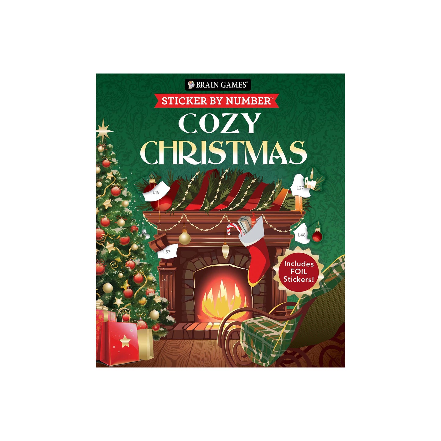 Brain Games  Sticker by Number Cozy Christmas